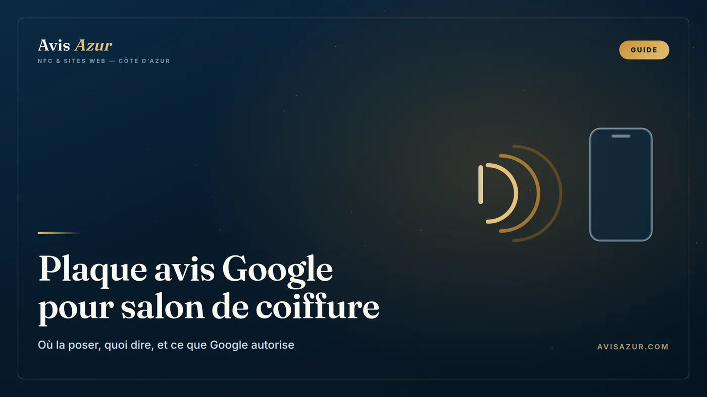 Plaque avis Google pour salon de coiffure : où la poser et quoi dire