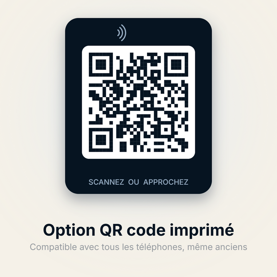 Option QR code imprimé — Avis Azur, Côte d'Azur